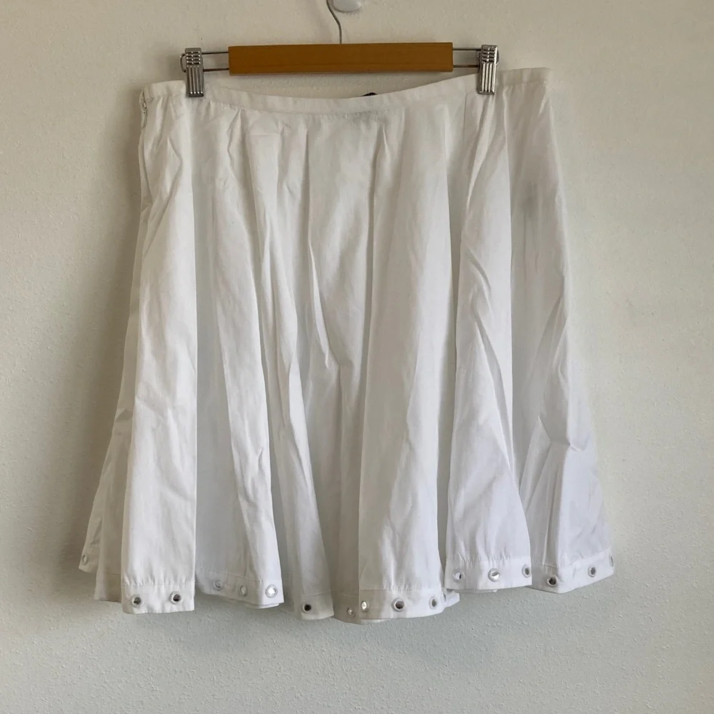 J. Crew Circle skirt with mirror embellishments White Large - Picture 3 of 7
